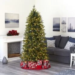 7ft. Pre-Lit Belgium Fir Artificial Christmas Tree, Clear LED Lights 12 7ft. Pre-Lit Belgium Fir Artificial Christmas Tree, Clear LED Lights -Michaels Shop D255964S 7