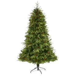 7ft. Pre-Lit Wellington Spruce Artificial Christmas Tree, Clear LED Lights -Michaels Shop D255974S 1 1