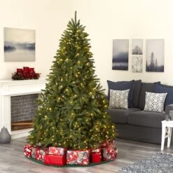 7ft. Pre-Lit Sierra Spruce Artificial Christmas Tree, Clear LED Lights -Michaels Shop D255979S 8