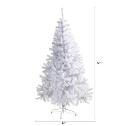 6ft. Unlit White Artificial Christmas Tree -Michaels Shop D256004S 2