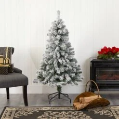 4ft. Unlit Flocked West Virginia Fir Artificial Christmas Tree -Michaels Shop D256012S 5