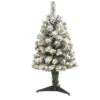 3ft. Pre-Lit Flocked West Virginia Fir Artificial Christmas Tree, Clear LED Lights -Michaels Shop D256017S 1
