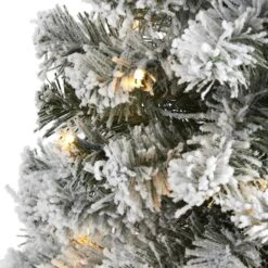 3ft. Pre-Lit Flocked West Virginia Fir Artificial Christmas Tree, Clear LED Lights 13 3ft. Pre-Lit Flocked West Virginia Fir Artificial Christmas Tree, Clear LED Lights -Michaels Shop D256017S 3