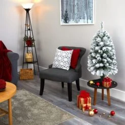 3ft. Pre-Lit Flocked West Virginia Fir Artificial Christmas Tree, Clear LED Lights 17 3ft. Pre-Lit Flocked West Virginia Fir Artificial Christmas Tree, Clear LED Lights -Michaels Shop D256017S 7