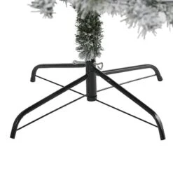 7ft. Pre-Lit Flocked Rock Springs Spruce Artificial Christmas Tree With Clear LED Lights -Michaels Shop D256031S 4