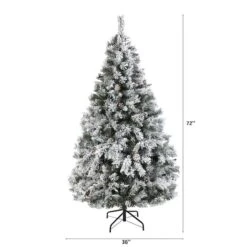6ft. Unlit Flocked White River Mountain Pine & Pinecones Artificial Christmas Tree -Michaels Shop D256033S 2