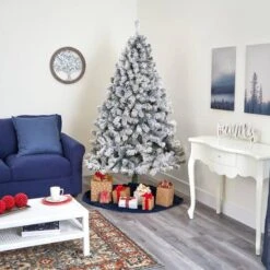 6ft. Unlit Flocked White River Mountain Pine & Pinecones Artificial Christmas Tree -Michaels Shop D256033S 5