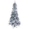 8ft. Pre-Lit Flocked Montana Down Swept Spruce & Pinecones Artificial Christmas Tree With Clear LED Lights -Michaels Shop D256065S 1