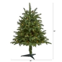 3ft. Pre-Lit South Carolina Spruce Artificial Christmas Tree, White Warm Lights -Michaels Shop D256102S 2
