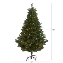 6ft. Pre-Lit Northern Rocky Spruce Artificial Christmas Tree, Clear Lights 17 6ft. Pre-Lit Northern Rocky Spruce Artificial Christmas Tree, Clear Lights -Michaels Shop D256124S 2