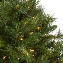 3ft. Pre-Lit Wyoming Mixed Pine Artificial Christmas Tree, Clear LED Lights -Michaels Shop D256132S 3