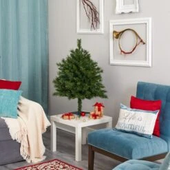 3ft. Pre-Lit Wyoming Mixed Pine Artificial Christmas Tree, Clear LED Lights -Michaels Shop D256132S 7