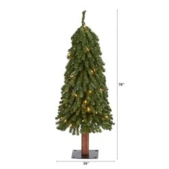 3ft. Pre-Lit Grand Alpine Artificial Christmas Tree, Clear LED Lights -Michaels Shop D256147S 2