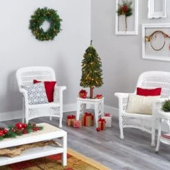 3ft. Pre-Lit Grand Alpine Artificial Christmas Tree, Clear LED Lights -Michaels Shop D256147S 6