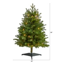 3ft. Pre-Lit Washington Fir Artificial Christmas Tree, Clear LED Lights -Michaels Shop D256148S 2