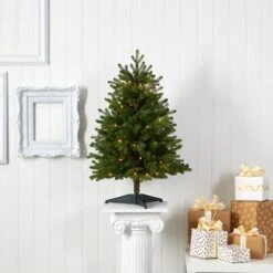 3ft. Pre-Lit Washington Fir Artificial Christmas Tree, Clear LED Lights -Michaels Shop D256148S 5