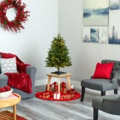 3ft. Pre-Lit Washington Fir Artificial Christmas Tree, Clear LED Lights -Michaels Shop D256148S 6