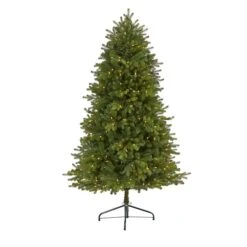5.5ft. Pre-Lit Washington Fir Artificial Christmas Tree, Clear LED Lights