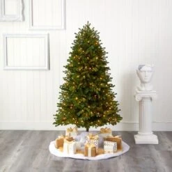 5.5ft. Pre-Lit Washington Fir Artificial Christmas Tree, Clear LED Lights -Michaels Shop D256149S 5