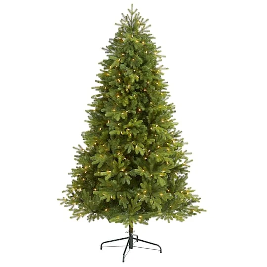 6.5ft. Pre-Lit Washington Fir Artificial Christmas Tree, Clear LED Lights 3 6.5ft. Pre-Lit Washington Fir Artificial Christmas Tree, Clear LED Lights