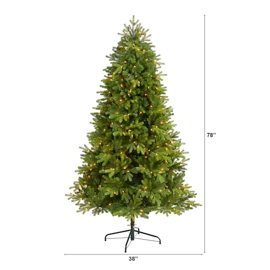 6.5ft. Pre-Lit Washington Fir Artificial Christmas Tree, Clear LED Lights 5 6.5ft. Pre-Lit Washington Fir Artificial Christmas Tree, Clear LED Lights - Image 3