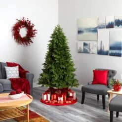 6.5ft. Pre-Lit Washington Fir Artificial Christmas Tree, Clear LED Lights 17 6.5ft. Pre-Lit Washington Fir Artificial Christmas Tree, Clear LED Lights -Michaels Shop D256150S 7