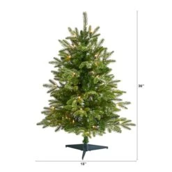 3ft. Pre-Lit Grand Teton Fir Artificial Christmas Tree, Clear LED Lights -Michaels Shop D256152S 2