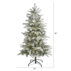 5ft. Pre-Lit Nova Scotia Spruce Artificial Christmas Tree, Warm White LED Lights -Michaels Shop D256162S 2