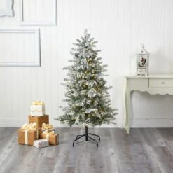 5ft. Pre-Lit Nova Scotia Spruce Artificial Christmas Tree, Warm White LED Lights -Michaels Shop D256162S 5