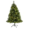 5ft. Pre-Lit North Carolina Mixed Pine Artificial Christmas Tree, Warm White LED Lights -Michaels Shop D256176S 1