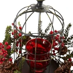 15" Pine & Berry Birdhouse Candelabrum -Michaels Shop D292869S 12