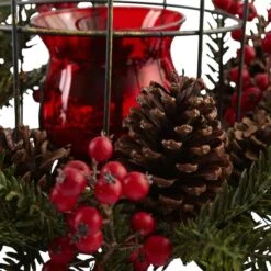 15" Pine & Berry Birdhouse Candelabrum -Michaels Shop D292869S 13