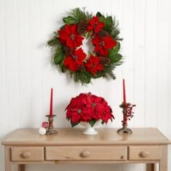 13" Red Poinsettia Arrangement In Urn -Michaels Shop D292879S 13