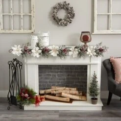 5ft. Frosted Magnolia & Berry Garland -Michaels Shop D292883S 13