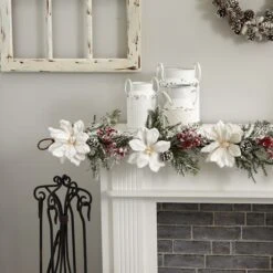 5ft. Frosted Magnolia & Berry Garland -Michaels Shop D292883S 14