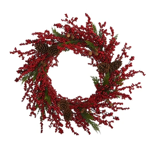 2.8ft. Cypress Berry & Pinecone Wreath 4 2.8ft. Cypress Berry & Pinecone Wreath - Image 2