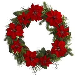 3ft. Red Poinsettia & Pine Wreath -Michaels Shop D292977S 11 1