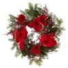 24" Red Amaryllis Wreath -Michaels Shop D293325S 11