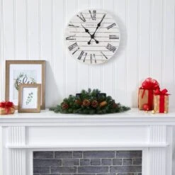 24" Pre-Lit Flocked & Glittered Pine & Pinecones Double Candelabrum -Michaels Shop D322282S 5