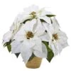 13" Poinsettia Arrangement In Ceramic Vase -Michaels Shop D322287S 1