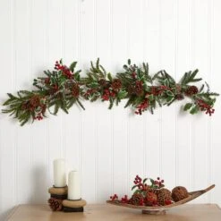 4.5ft. Holly Berry Garland -Michaels Shop D322383S 12