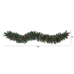 6ft. LED Snow Dusted Pinecones & Berries Garland -Michaels Shop D322401S 2