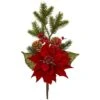 Red Poinsettia, Berry & Pine Pick, 6ct. -Michaels Shop D322411S 1