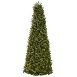 3t. Pre-Lit Boxwood Cone Artificial Christmas Tree, Clear Lights -Michaels Shop D322427S 3