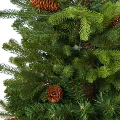 3.5ft. Pre-Lit Yukon Mountain Fir Artificial Christmas Tree In White Planter, Clear Lights -Michaels Shop D322643S 5