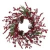 24" Frosted Cypress Wreath With Berries & Pinecones -Michaels Shop D322801S 1