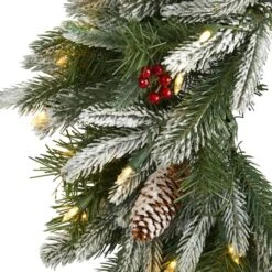 24" LED Snowed Pinecone Christmas Wreath -Michaels Shop D322841S 3