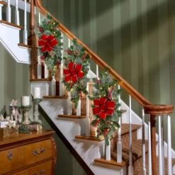 Haute Decor 26" Pre-Lit Classic Staircase Swag -Michaels Shop D348954S 2