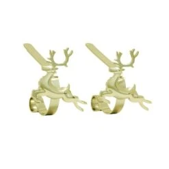 Original MantleClip® Gold Reindeer Icons Stocking Holders, 2ct. -Michaels Shop D349375S 1 1