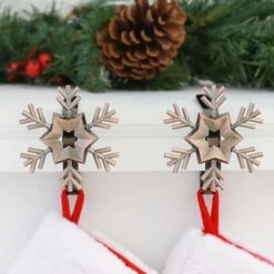 Original MantleClip® Oil-Rubbed Bronze Snowflake Icons Stocking Holders, 2ct. -Michaels Shop D349401S 2